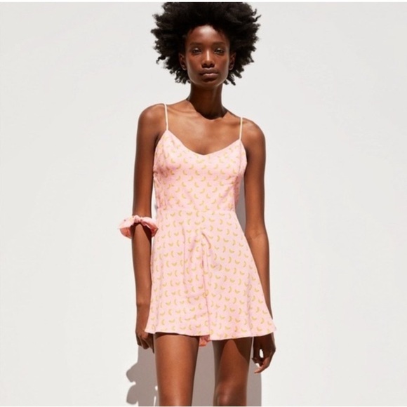 NWOT ZARA Banana Print Romper Size S - Picture 2 of 7